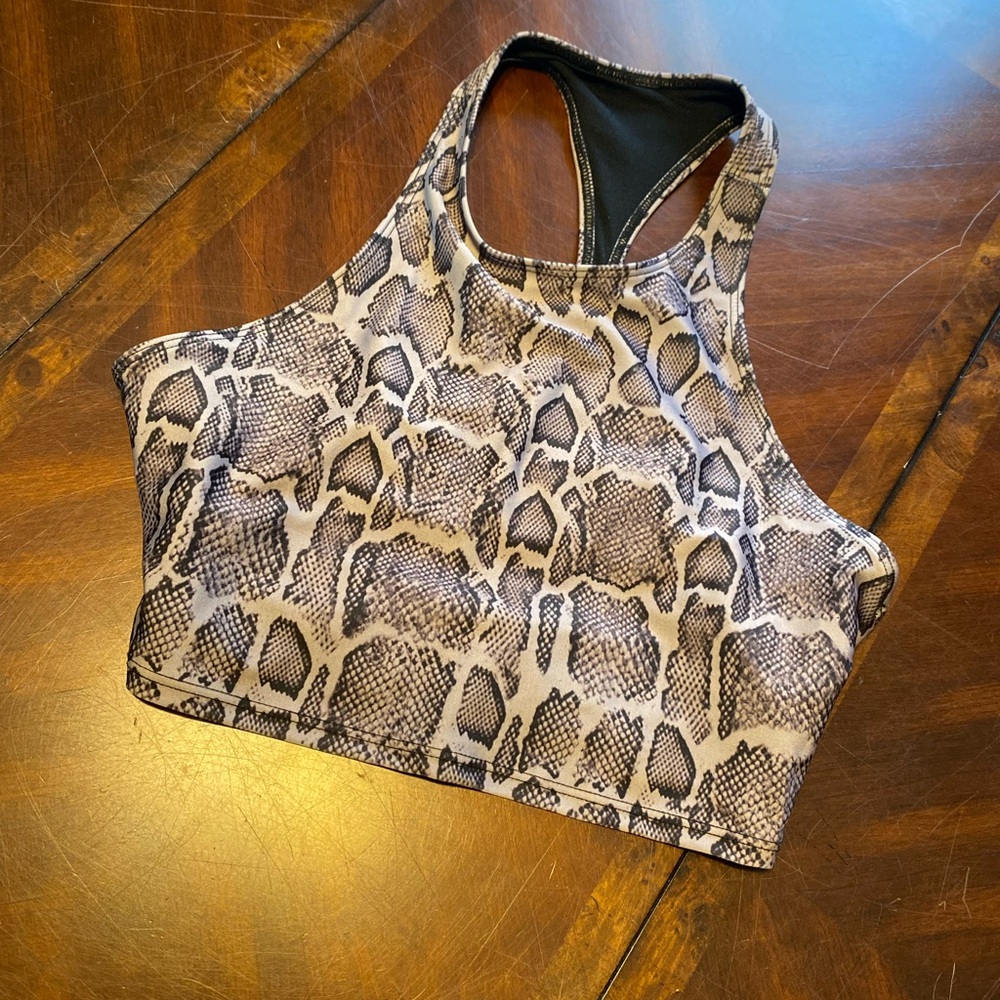 Onzie Neutral Snake Print Sports Bra